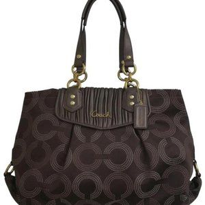 Coach Ashley Satchel | Signature Brown Dotted C